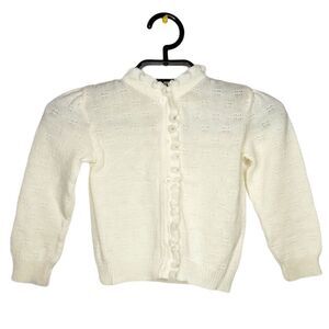Vintage Tiny Togs Mervyns Ruffle Cardigan Sweater